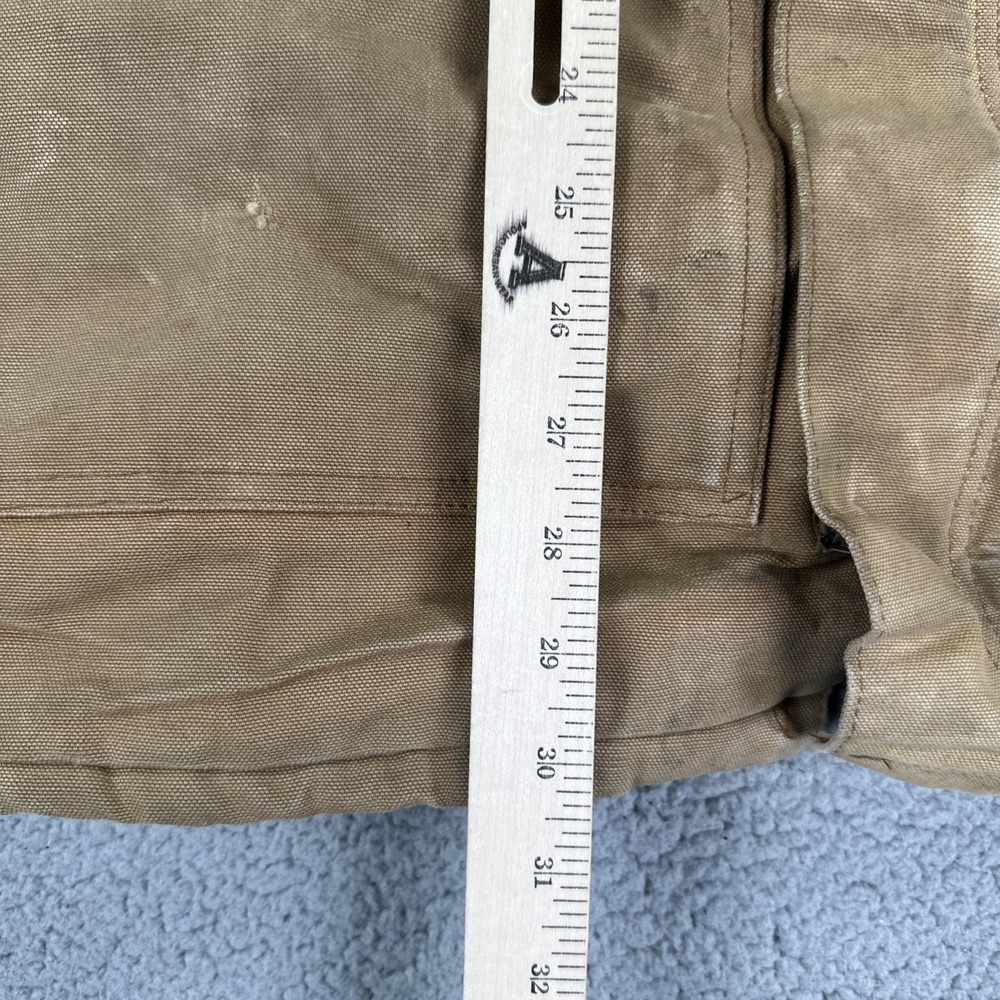 VTG Carhartt C03 BRN Chore Jacket Men 54 Distressed Brown Duck Arctic USA Made - Picture 5 of 15